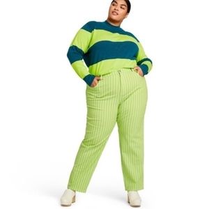 NWT Victor Glemaud Plus Size Neon Jeans